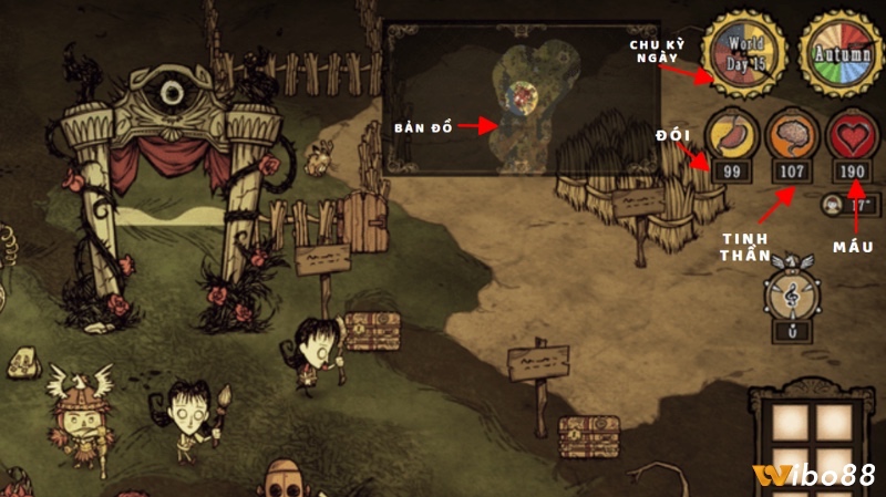 Game Don't Starve Together có đa dạng các phụ kiện khác nhau giúp người chơi trải quan các thử thách