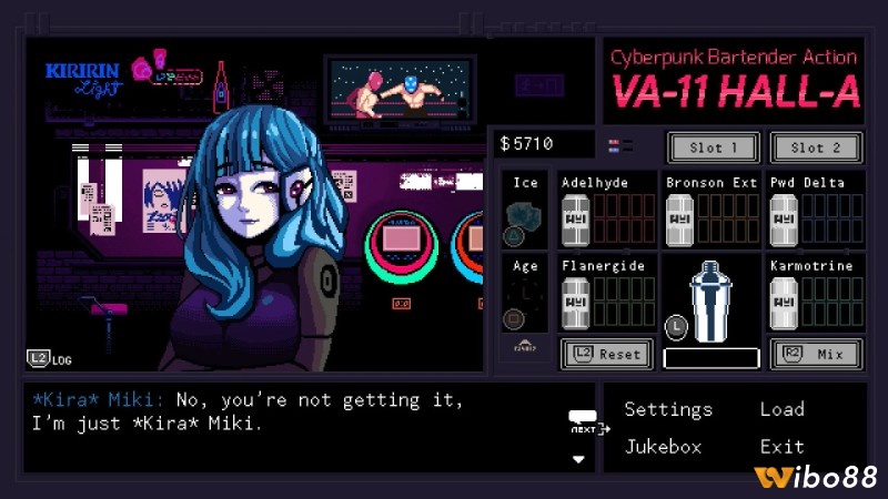 Game Va-11 Hall-a có đồ họa pixel art đẹp mắt và ấn tượng