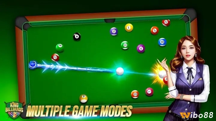 Tham gia vào các giải đấu bi-a 8 bi trực tuyến và thể hiện kỹ năng của bạn trong King of Billiards